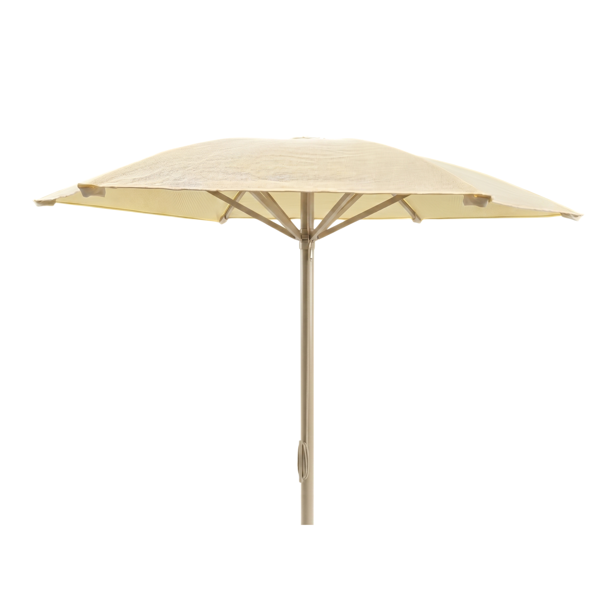 2.6m Aluminum Modern HDPE Mesh Umbrella – Easy-Pull Rope Mechanism | Without Base