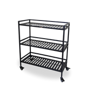 Ridge | 3-Tier Wide Iron Rack with Wheels & Brakes