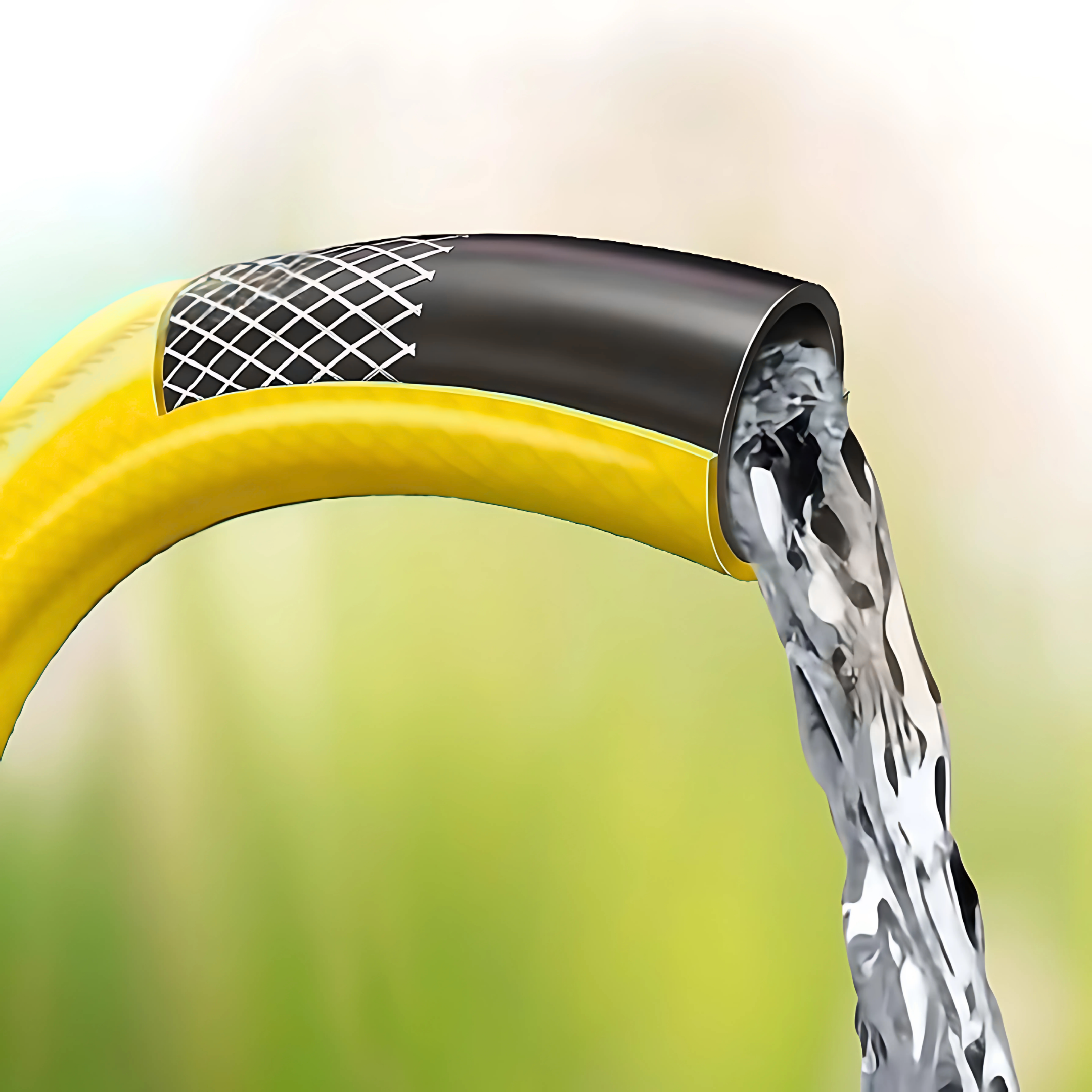 Full Set | Modern Hose Holder + 50m Heavy Duty PVC Hose + 9 Mode Sprayer + Connectors