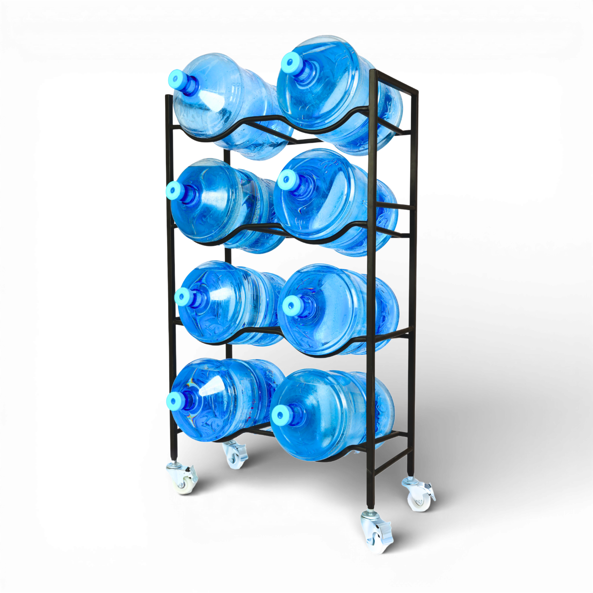 WaterRack Premium | Dual 4-Tier with Wheels & Brakes