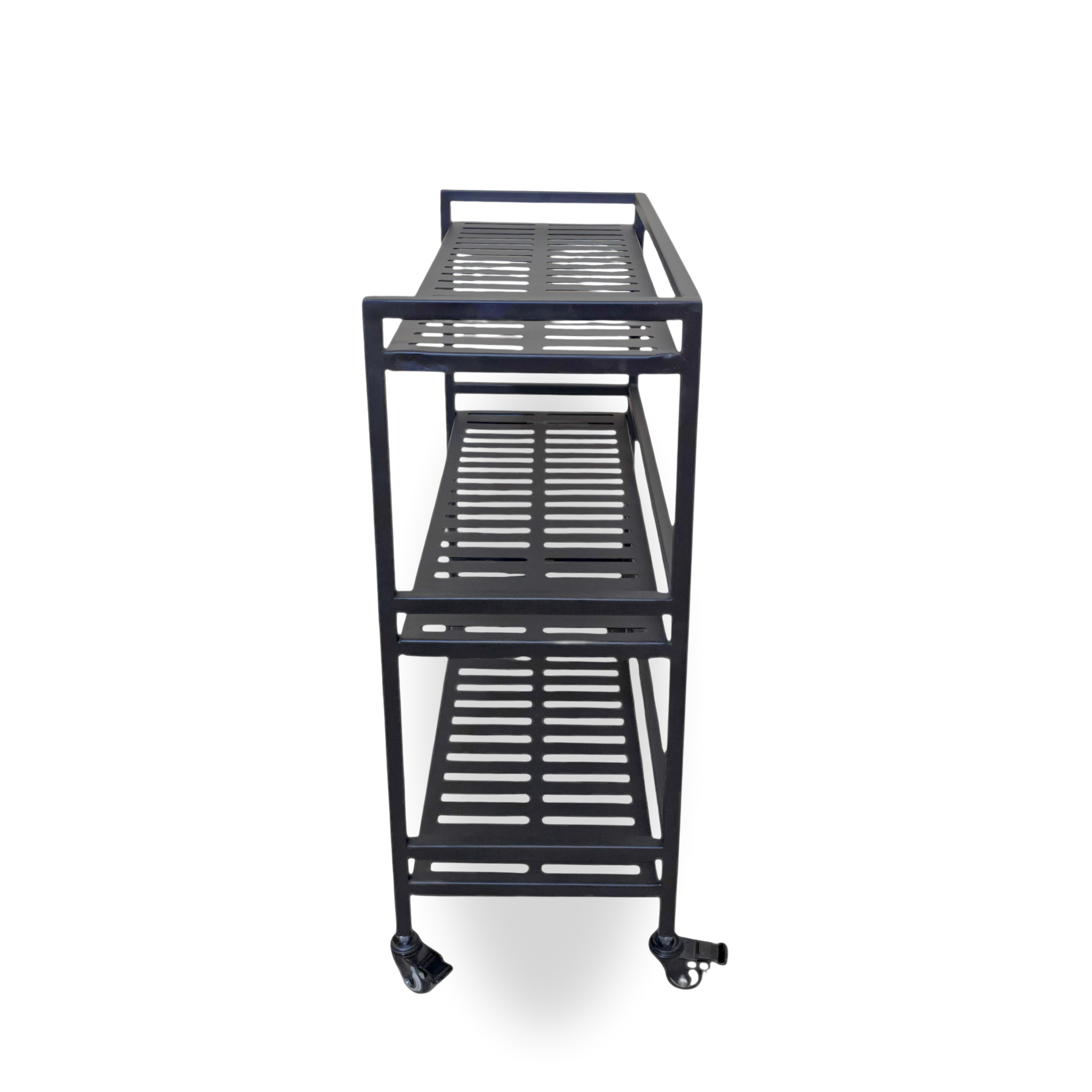 Ridge | 3-Tier Wide Iron Rack with Wheels & Brakes