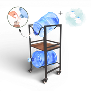 WaterRack EasyFlow | 2-Tier with Wheels & Brakes + 2x Water Jug Valve