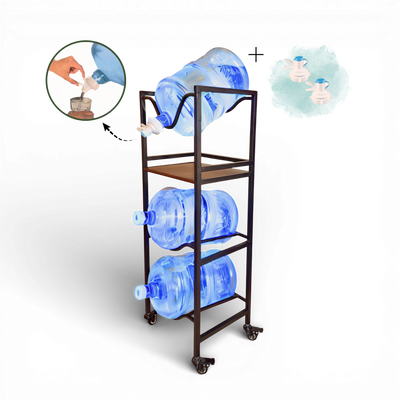 WaterRack EasyFlow | 3-Tier with Wheels & Brakes + 2x Water Jug Valve