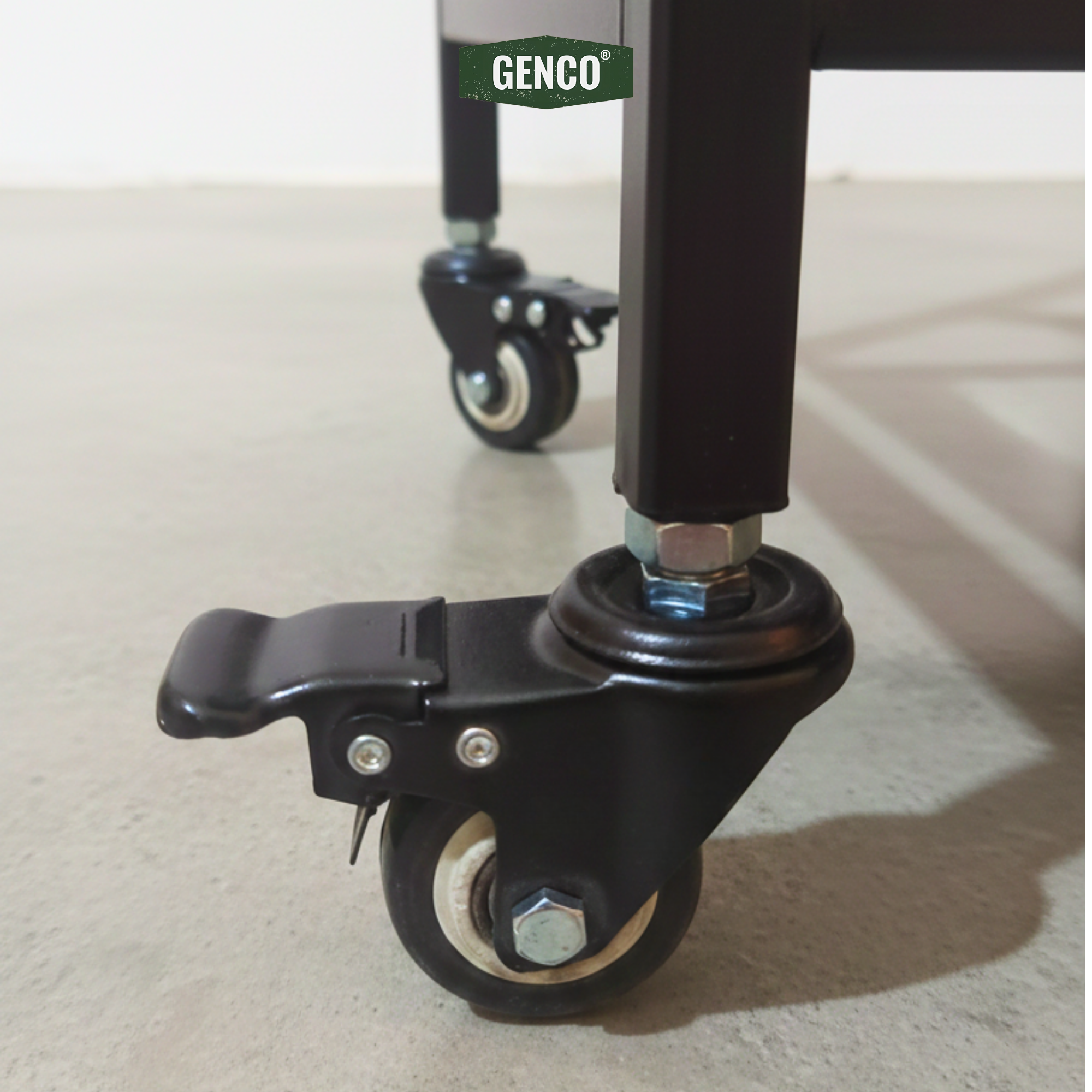 Ridge | 3-Tier Wide Iron Rack with Wheels & Brakes