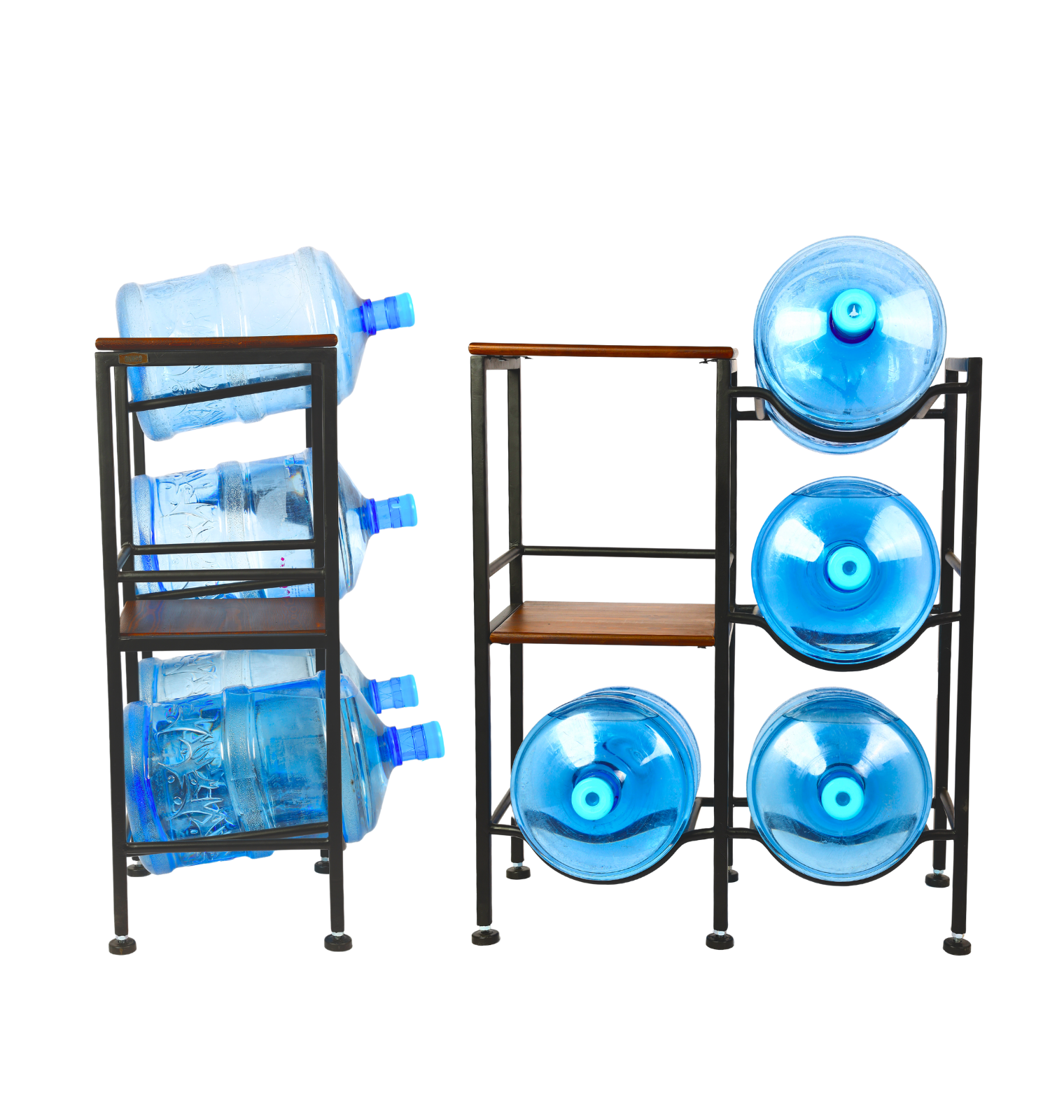 WaterRack Premium | Dual 3-Tier with 2 Natual Wood Shelves