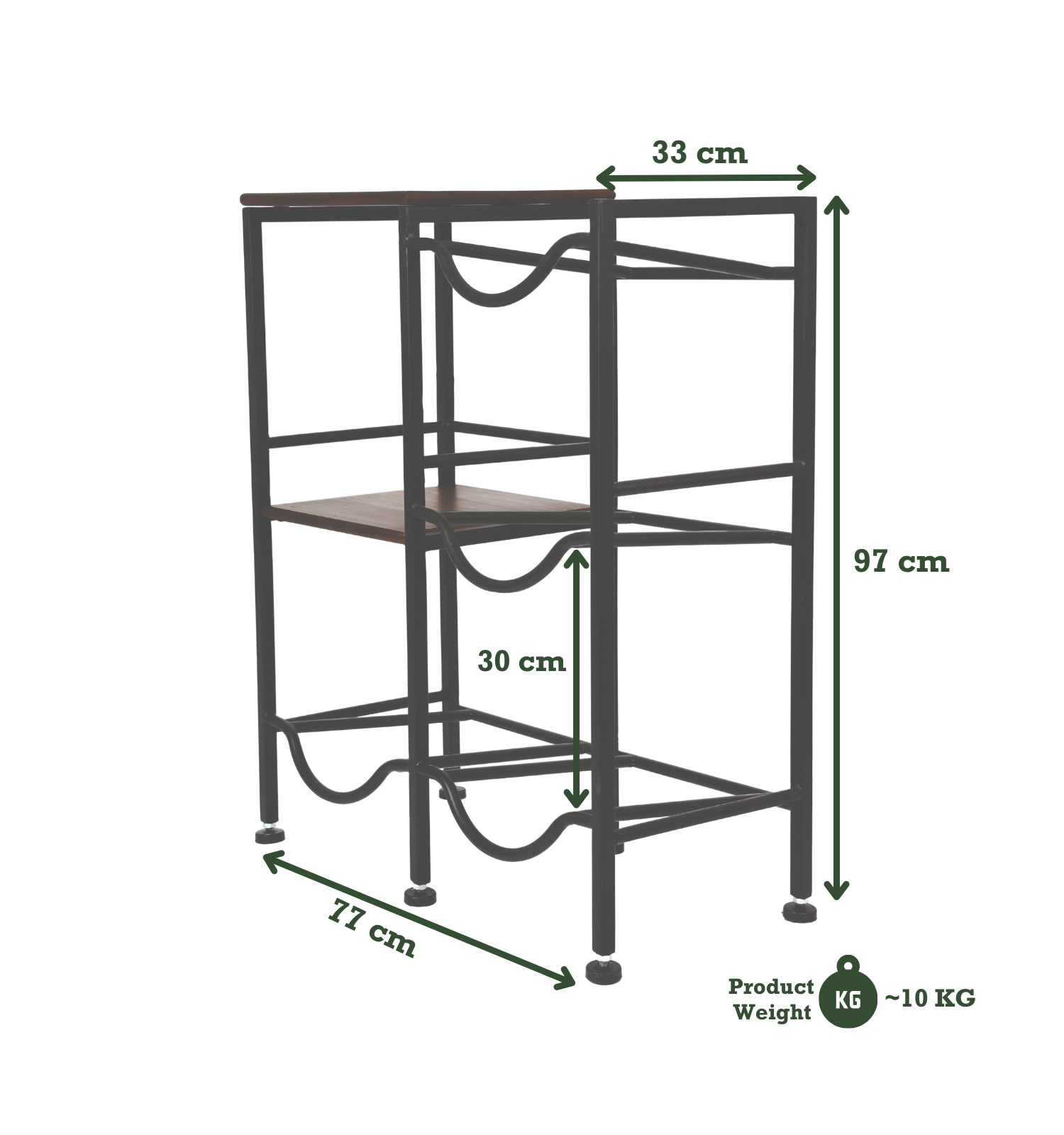 WaterRack Premium | Dual 3-Tier with 2 Natual Wood Shelves