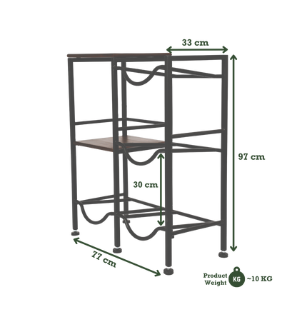 Dual 3-Tier WaterRack™ Premium with 2 Natual Wood Shelves