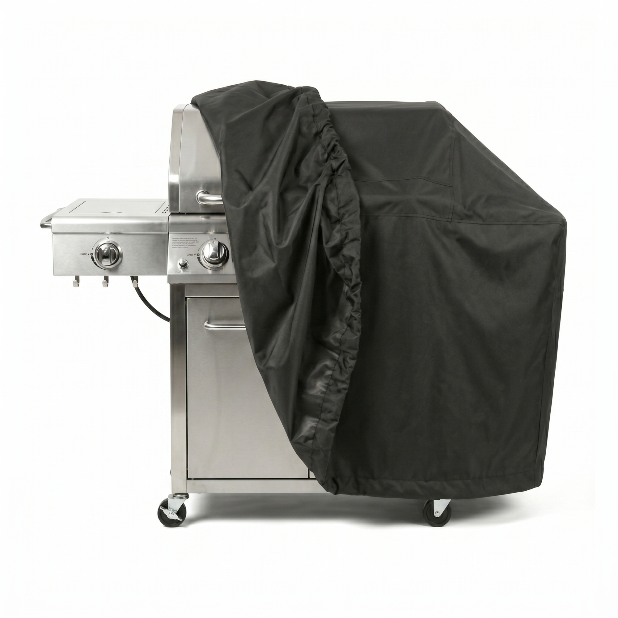Custom Heavy-Duty Dual-Layer Grill Cover - Weather Resistant Black (148W X 60D X 105H)
