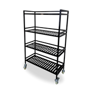 Ridge | 4-Tier Wide Iron Rack with Wheels & Brakes