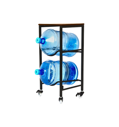 2-Tier WaterRack™ Premium with Natural Wood Shelf, Wheels & Brakes