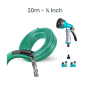 Bundle | 20m Heavy Duty PVC Hose + 9 Mode Sprayer + Connectors