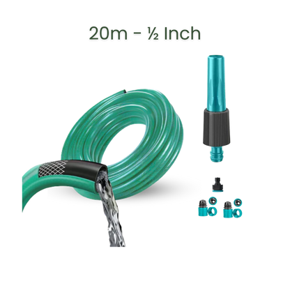 Bundle | 20m Heavy Duty PVC Hose + Sprayer + Connectors