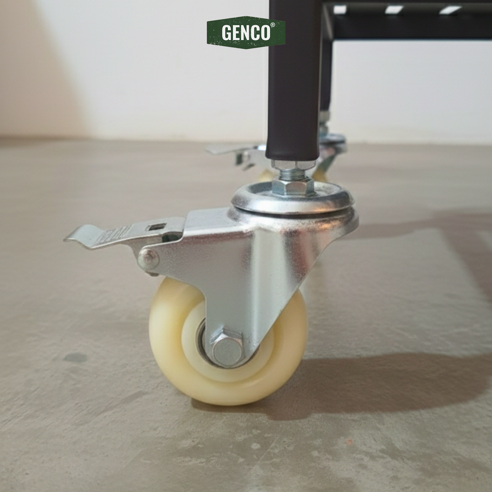 Ridge | 4-Tier Wide Iron Rack with Wheels & Brakes