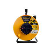 Heavy-Duty Cable Reel – 50m, Water-Resistant, 4 Sockets