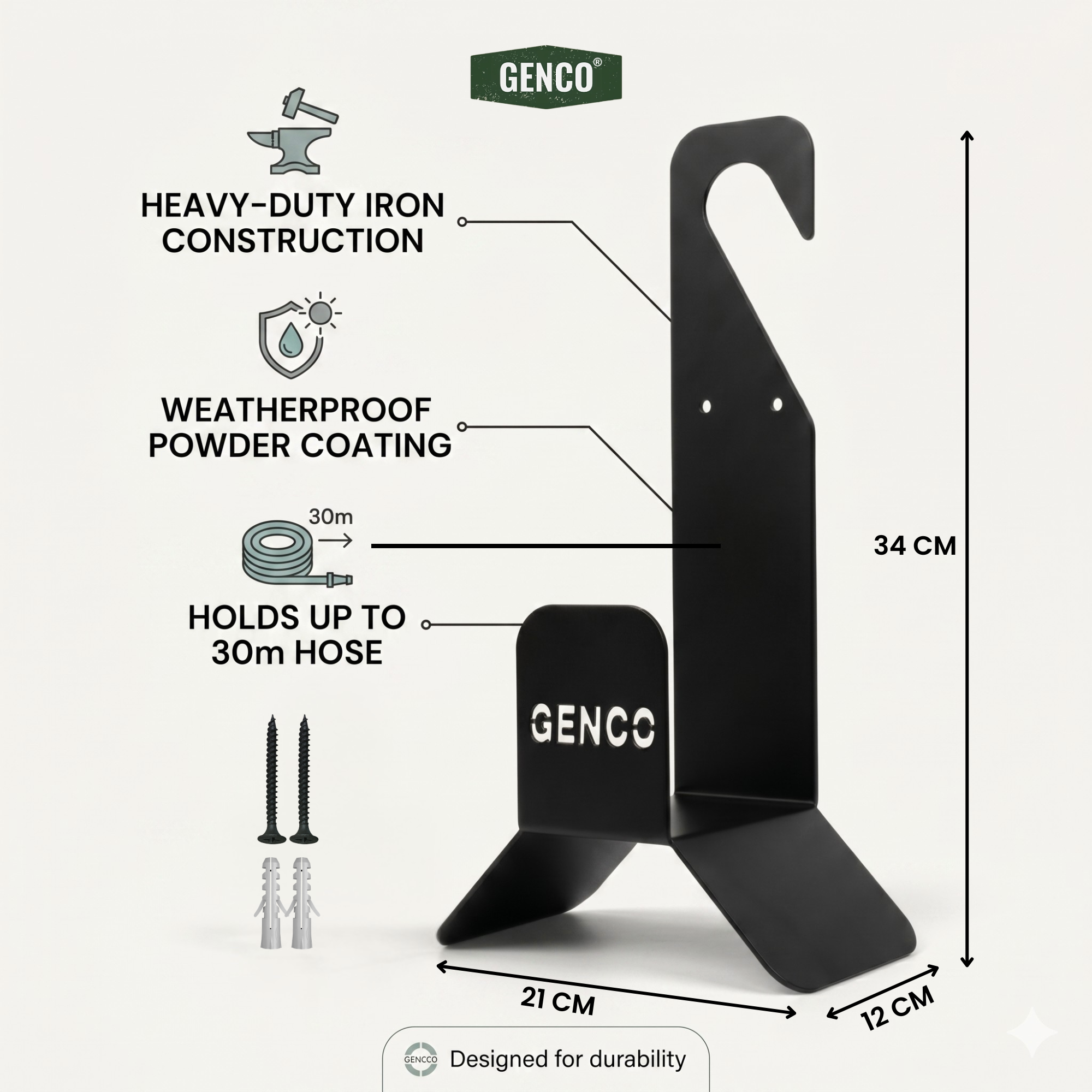 HoseMate - Iron Hose Holder