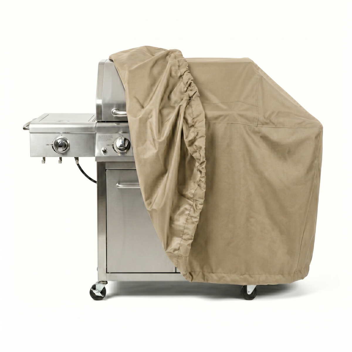 Heavy-Duty Dual-Layer Grill Cover - Weather Resistant Black (148W X 60D X 105H)