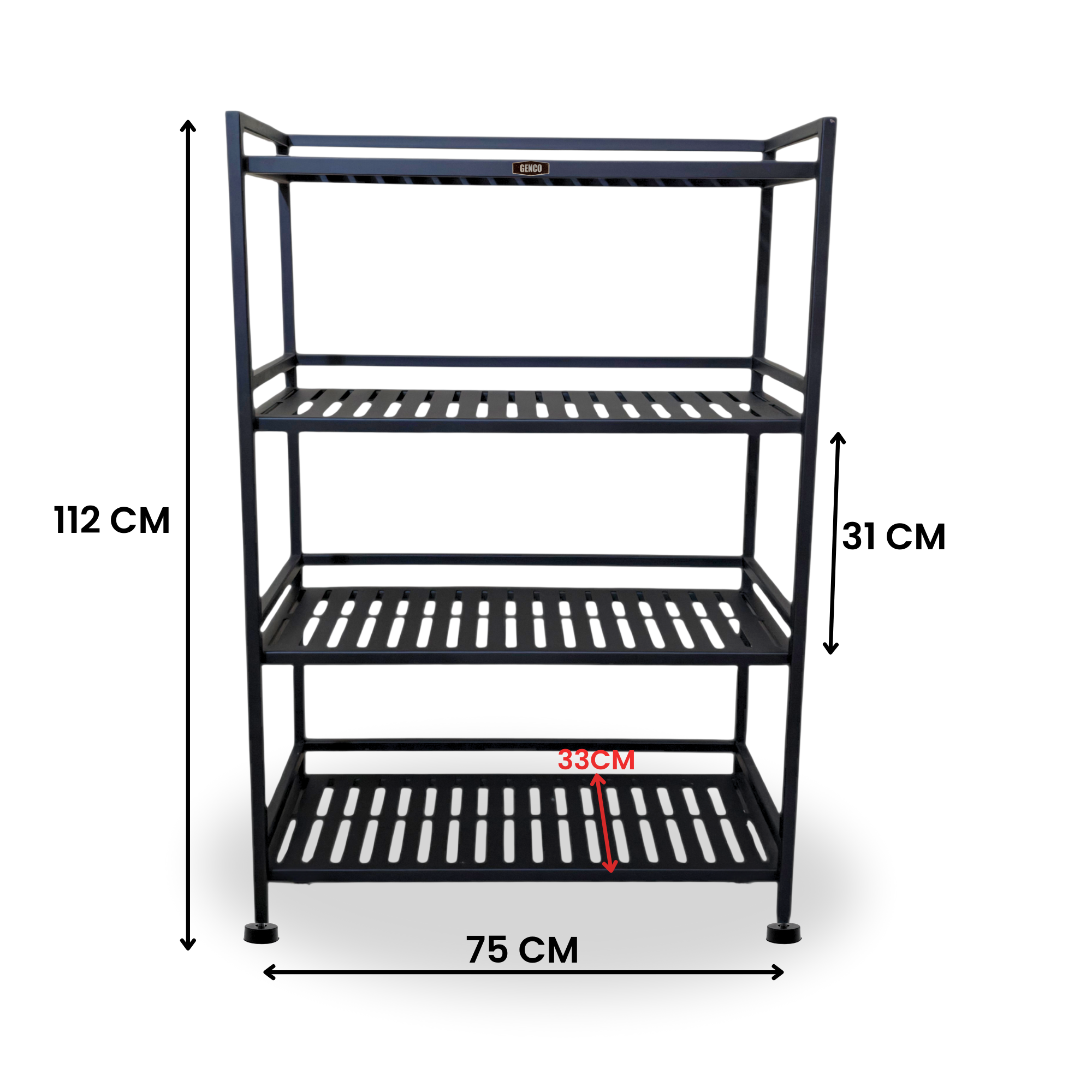Ridge | 4-Tier Wide Iron Rack