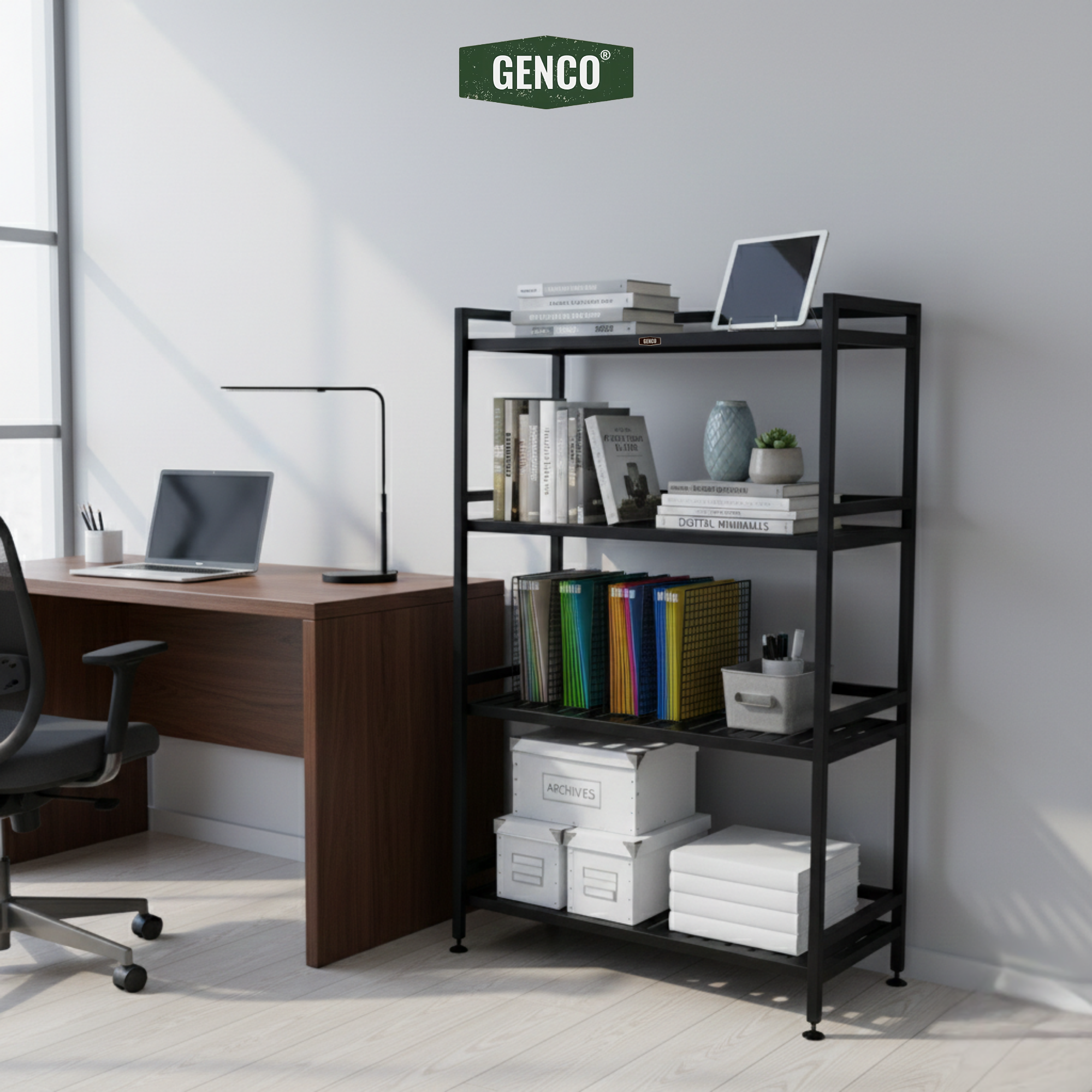 Ridge | 4-Tier Wide Iron Rack