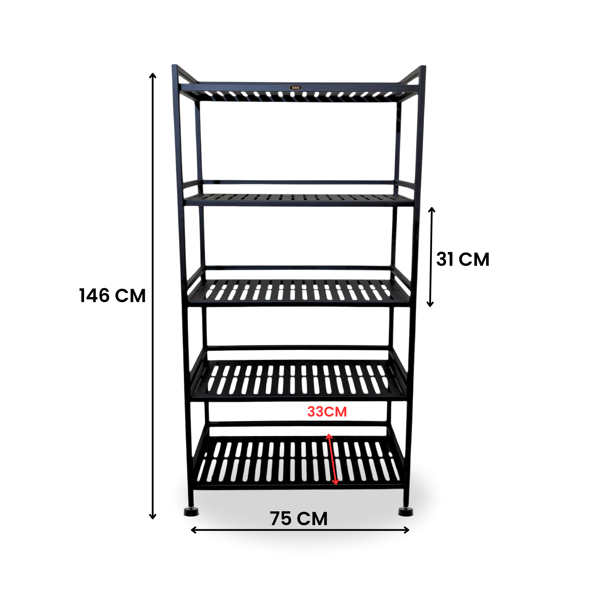 Ridge | 5-Tier Wide Iron Rack