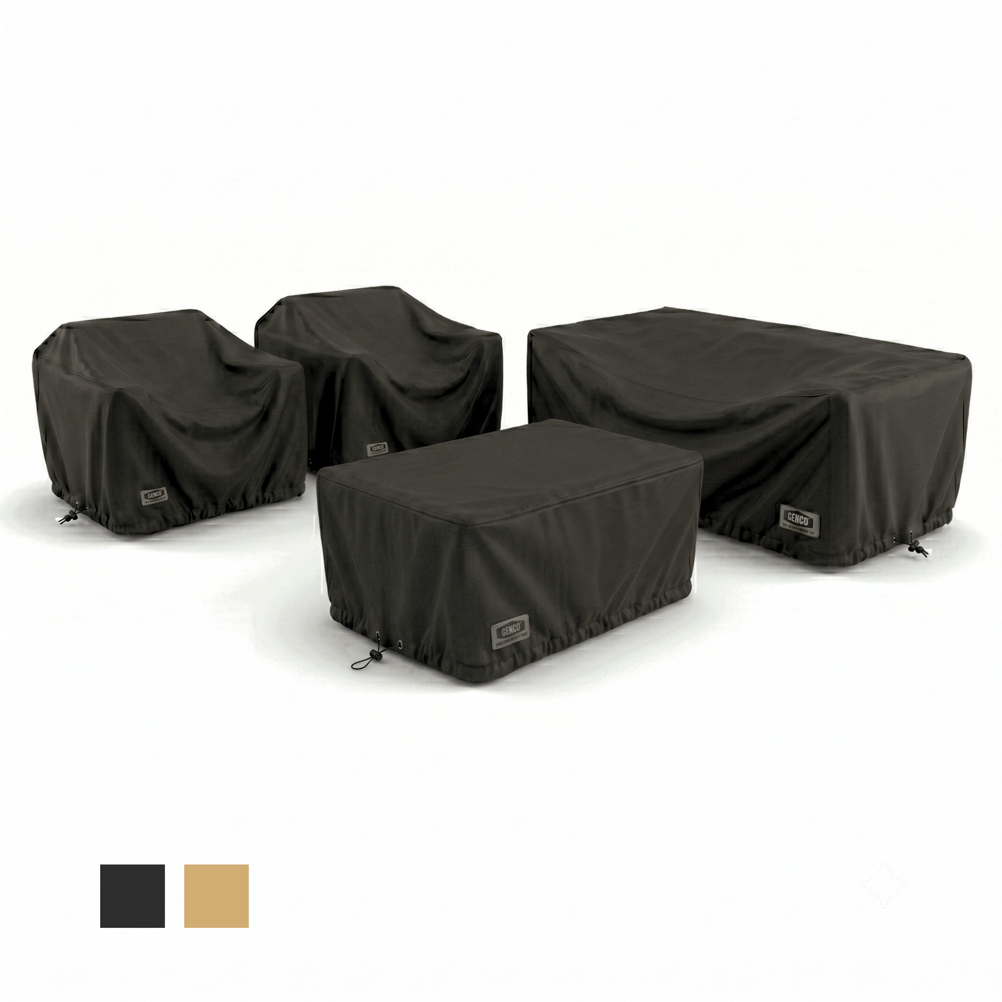 4-Piece Heavy-Duty Waterproof Outdoor Set (with 2-Seater Sofa)