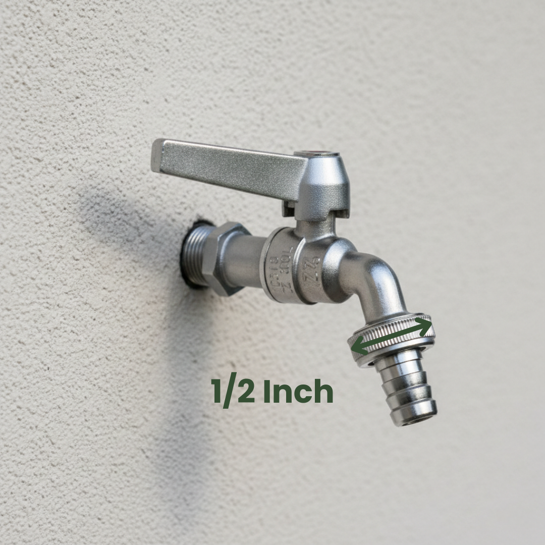 1/2 Inch Nickel-Plated Brass Faucet with Detachable Hose Connector