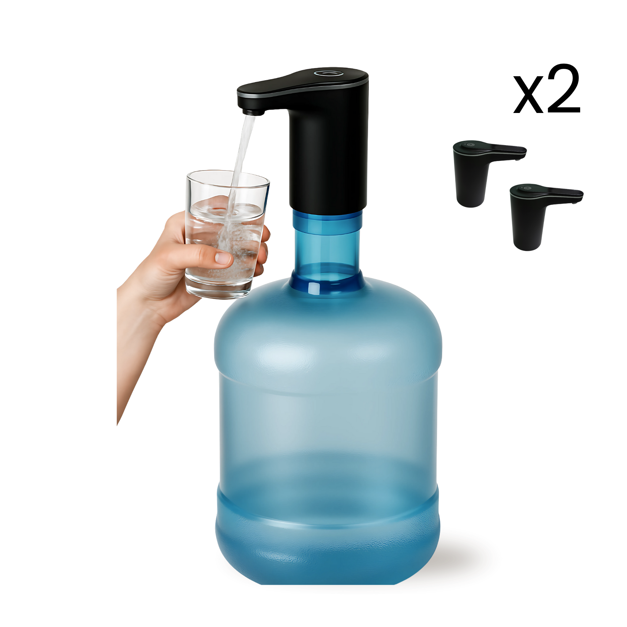 Dual-Motor Water Jug Pump – Heavy‑Duty USB Rechargeable (Set of 2)