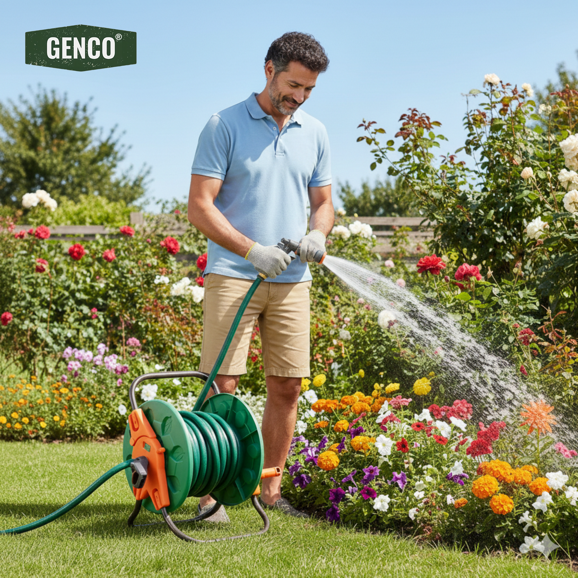 Manual Hose Reel Stand - 40m (Without Hose)