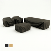 4-Piece Heavy-Duty Waterproof Outdoor Set (with 3-Seater Sofa)