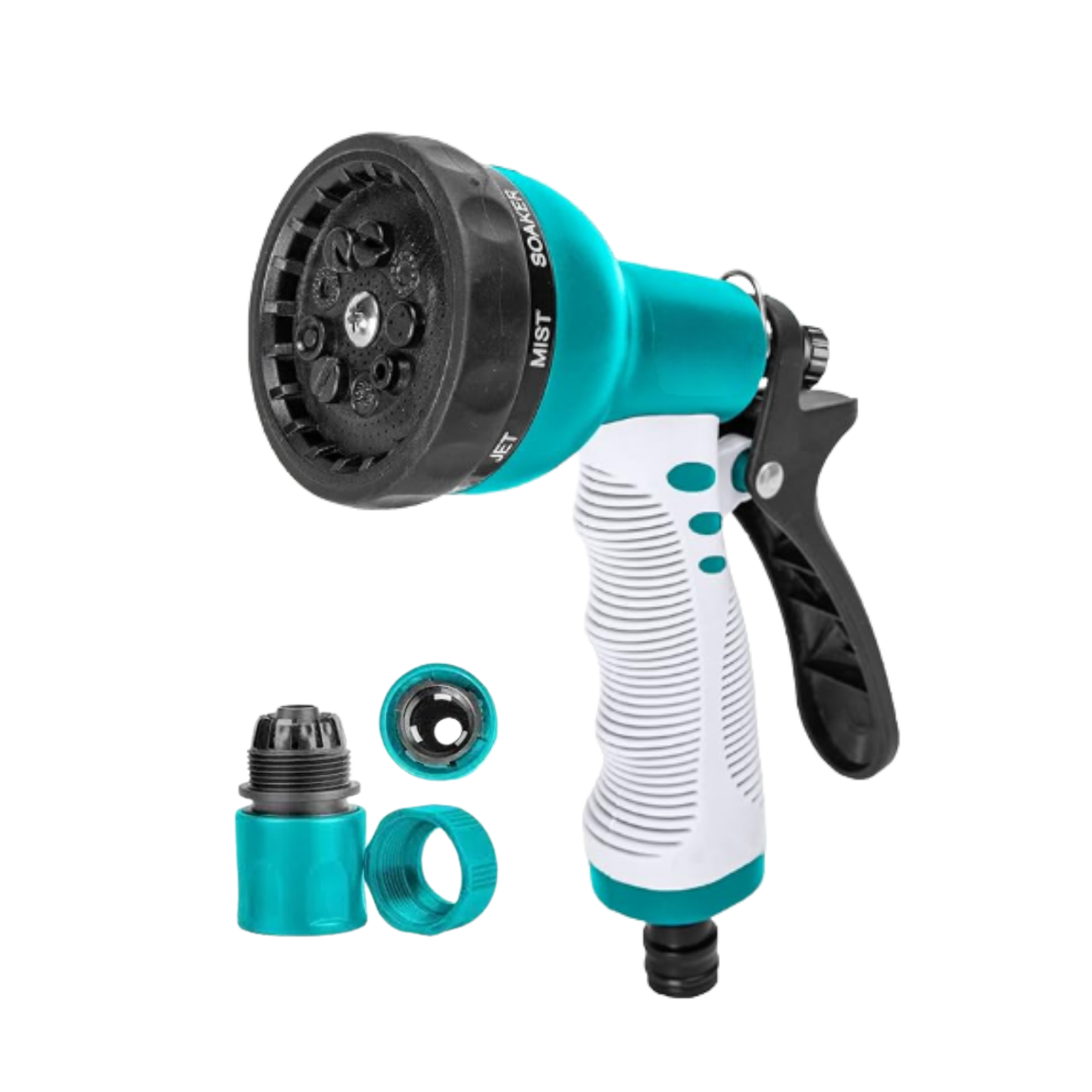 Full Set | Modern Hose Holder + 20m Heavy Duty PVC Hose + 9 Mode Sprayer + Connectors