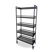 Ridge | 5-Tier Wide Iron Rack with Wheels & Brakes