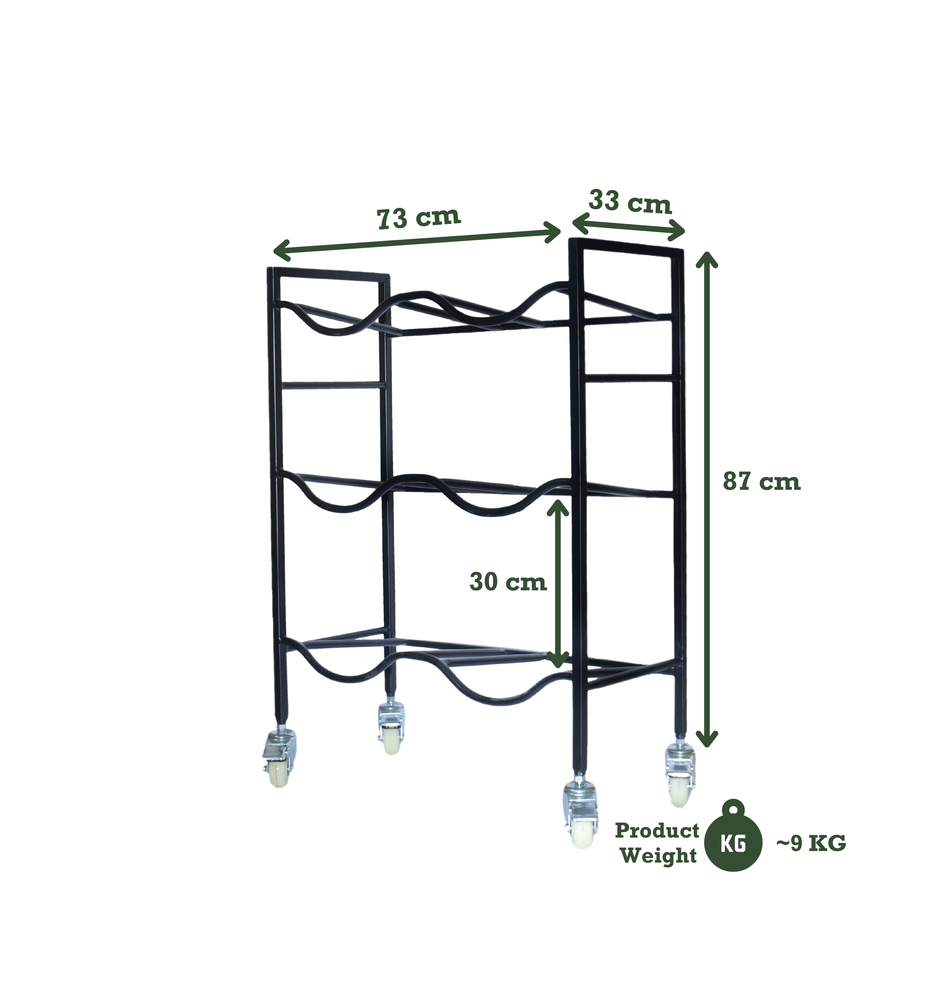 WaterRack Premium | Dual 3-Tier with Wheels & Brakes