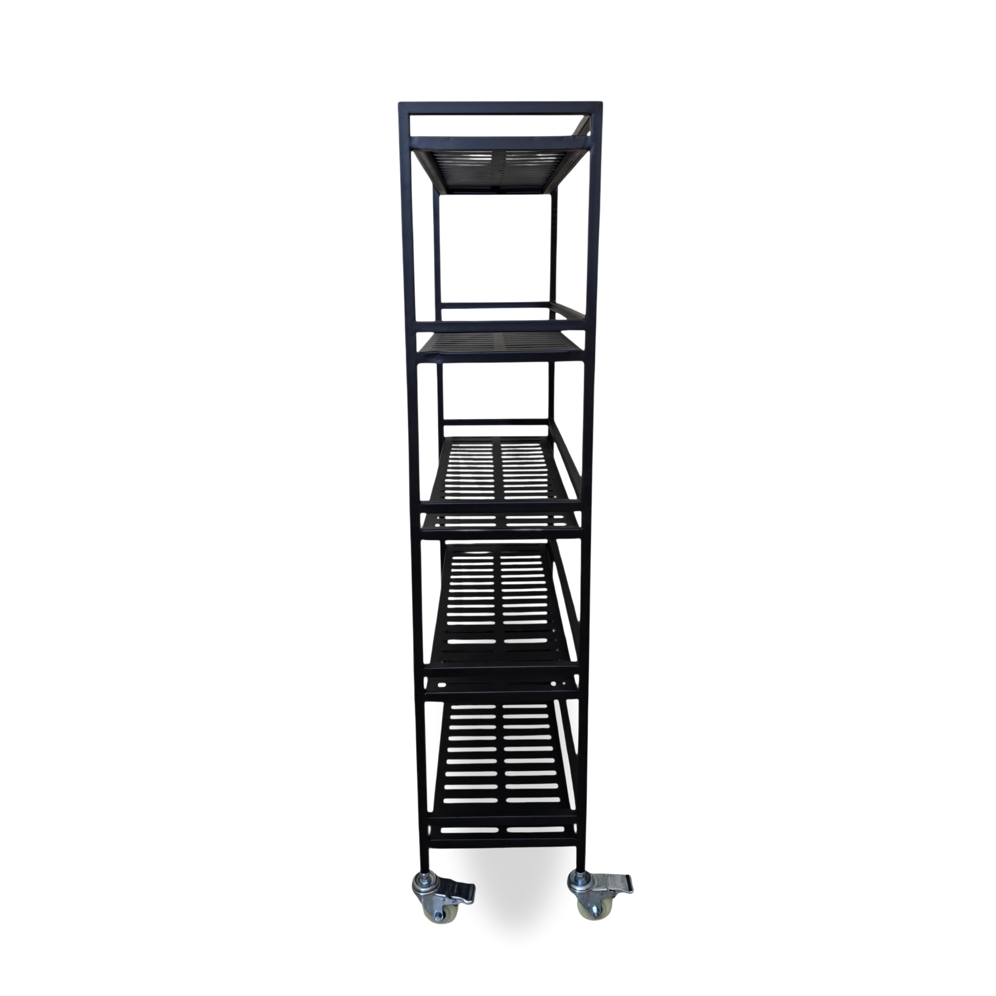Ridge | 5-Tier Wide Iron Rack with Wheels & Brakes