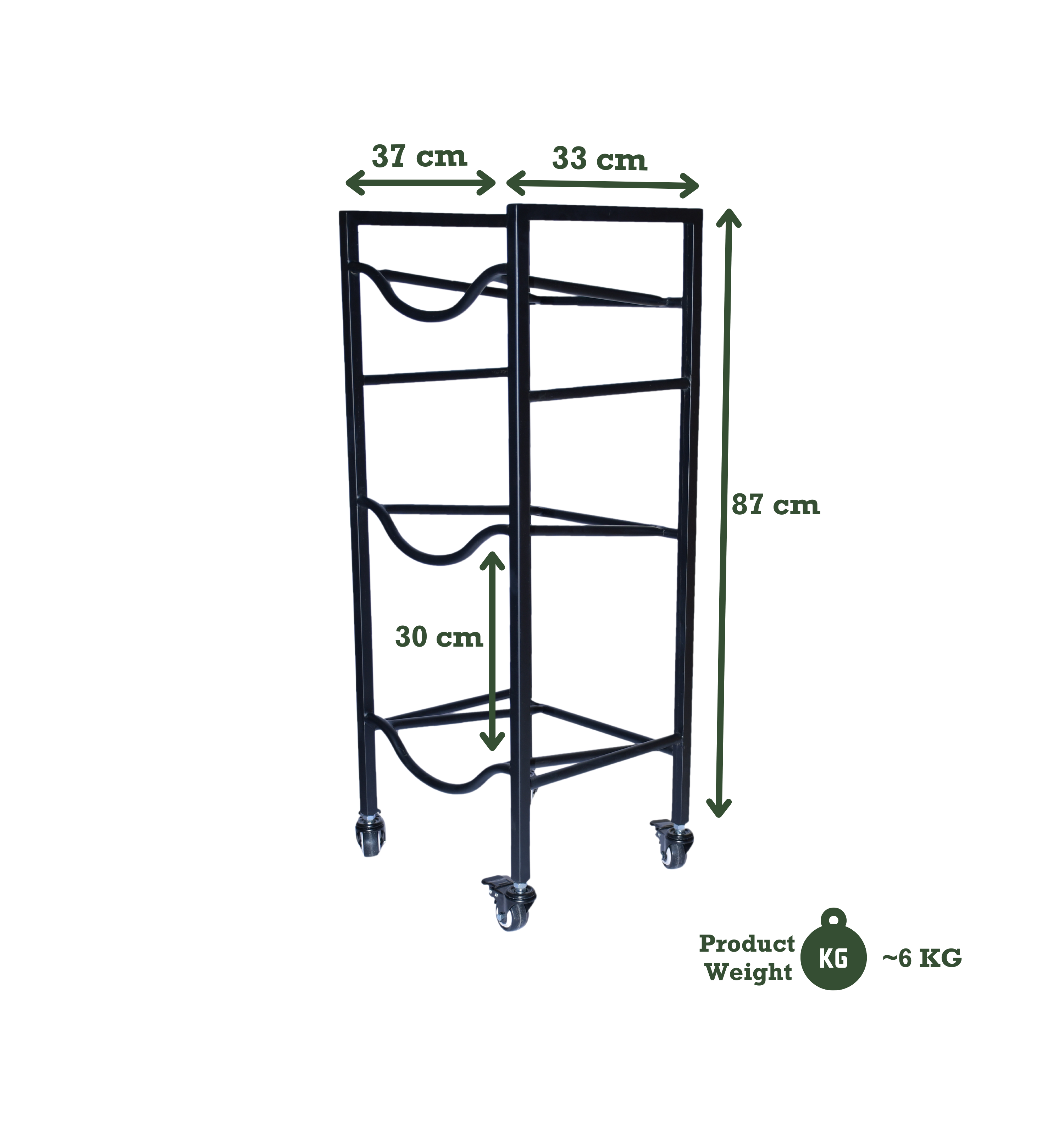 WaterRack Premium | 3-Tier with Wheels & Brakes