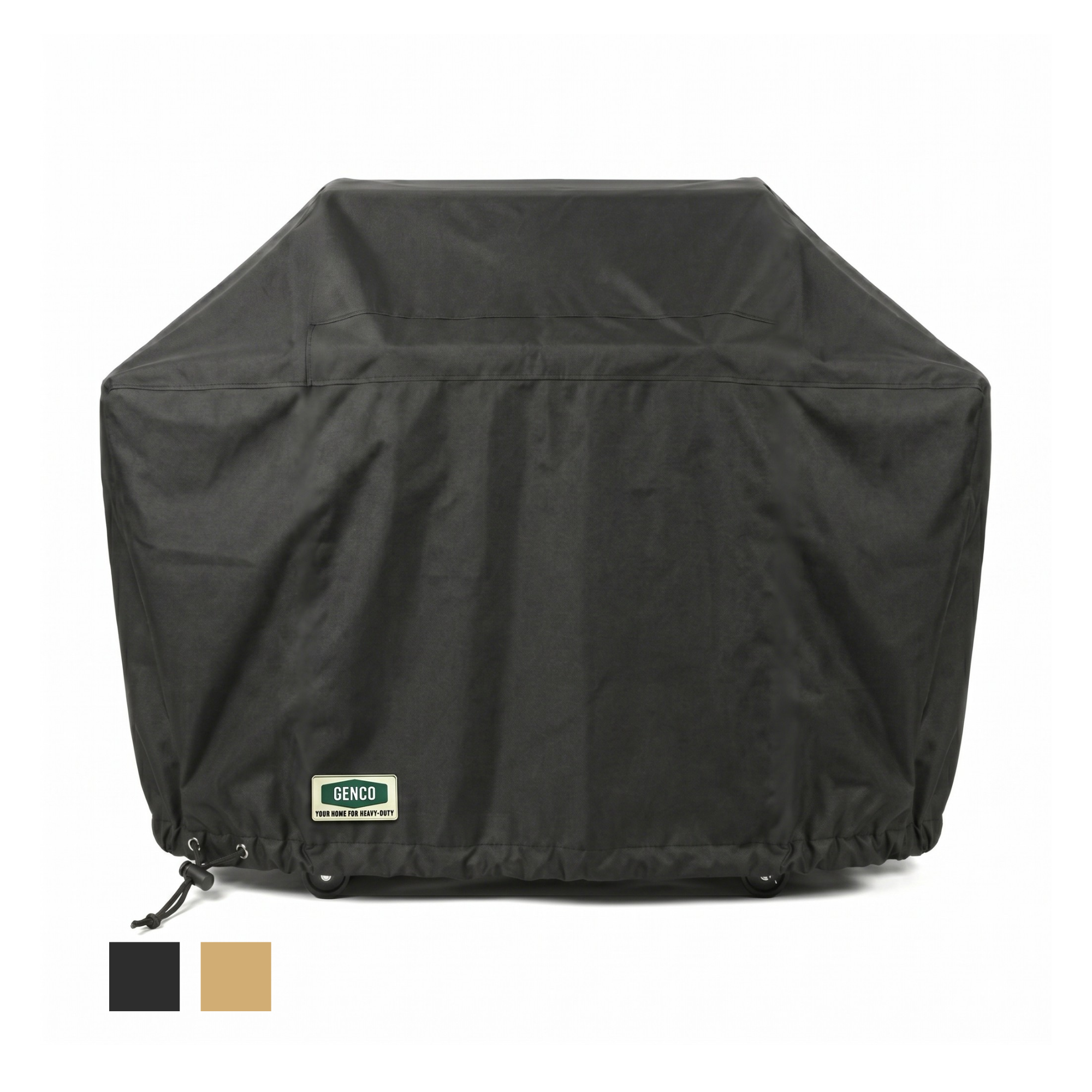 Custom Heavy-Duty Dual-Layer Grill Cover - Weather Resistant Black (148W X 60D X 105H)