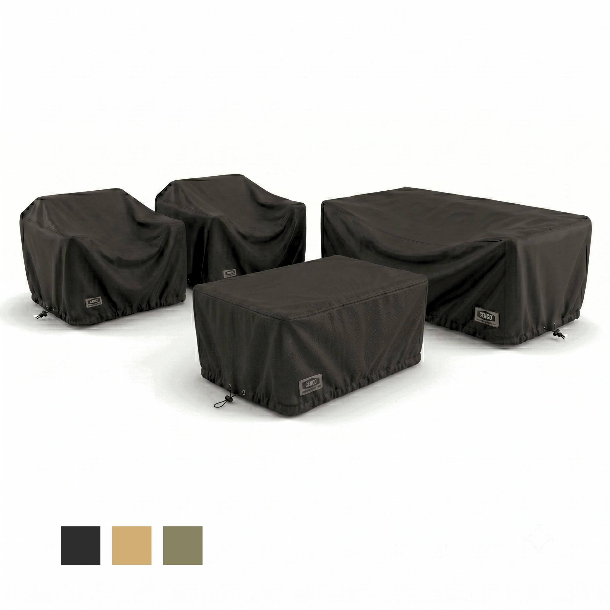 4-Piece Heavy-Duty Waterproof Outdoor Set (with 2-Seater Sofa)