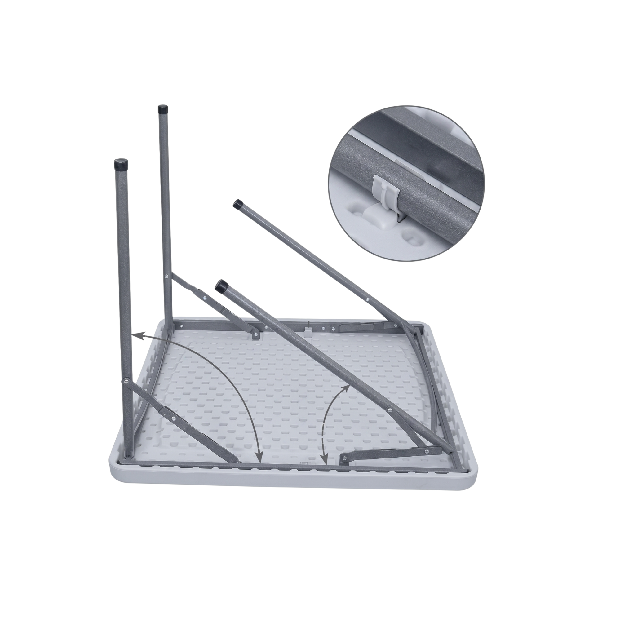 87x87cm Square Heavy-Duty Portable Folding Table