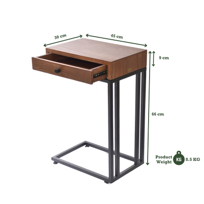 OakSteel Mini Drawer C-Table