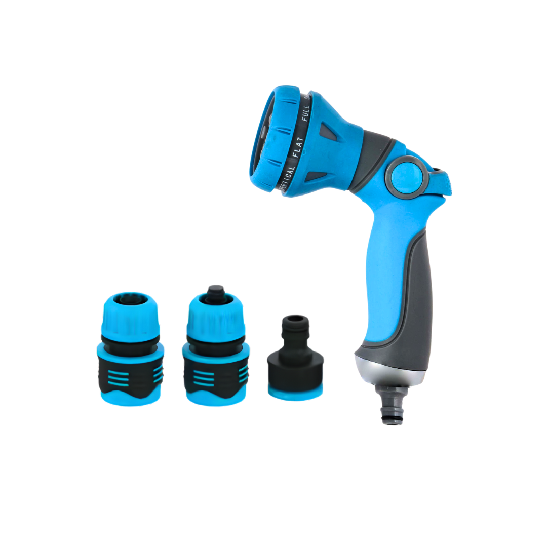 Heavy-Duty 8 Modes Garden Sprayer + Connectors Set 1/2 Inch
