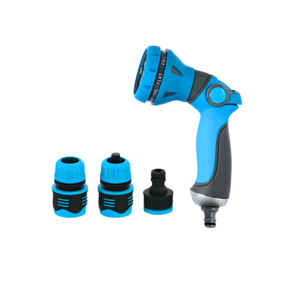 Heavy-Duty 8 Modes Garden Sprayer + Connectors Set 1/2 Inch