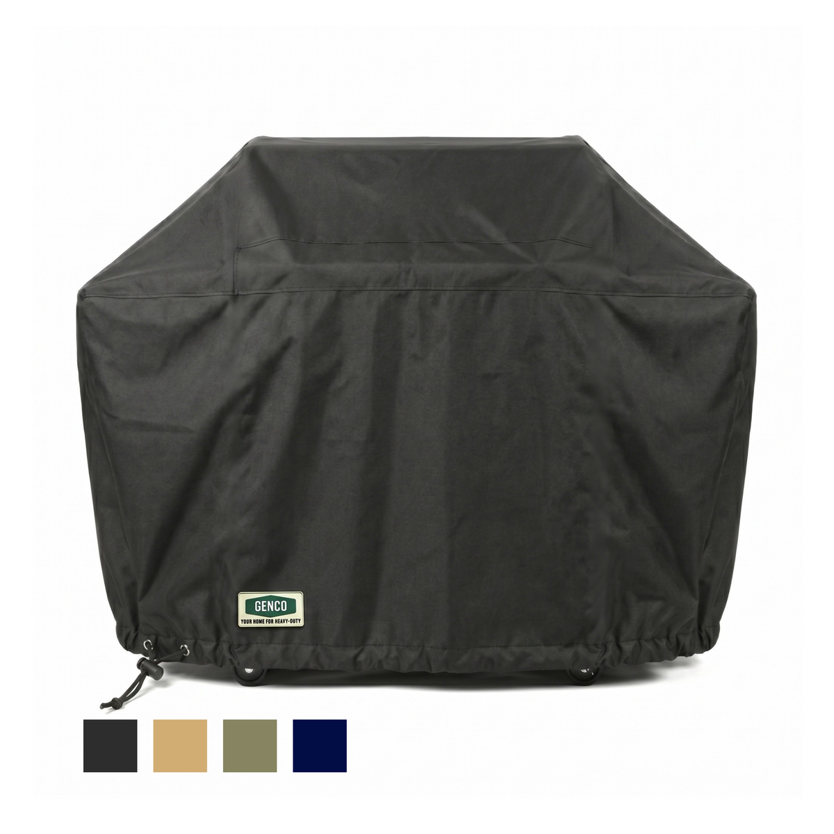 Heavy-Duty Dual-Layer Grill Cover - Weather Resistant Black (148W X 60D X 105H)