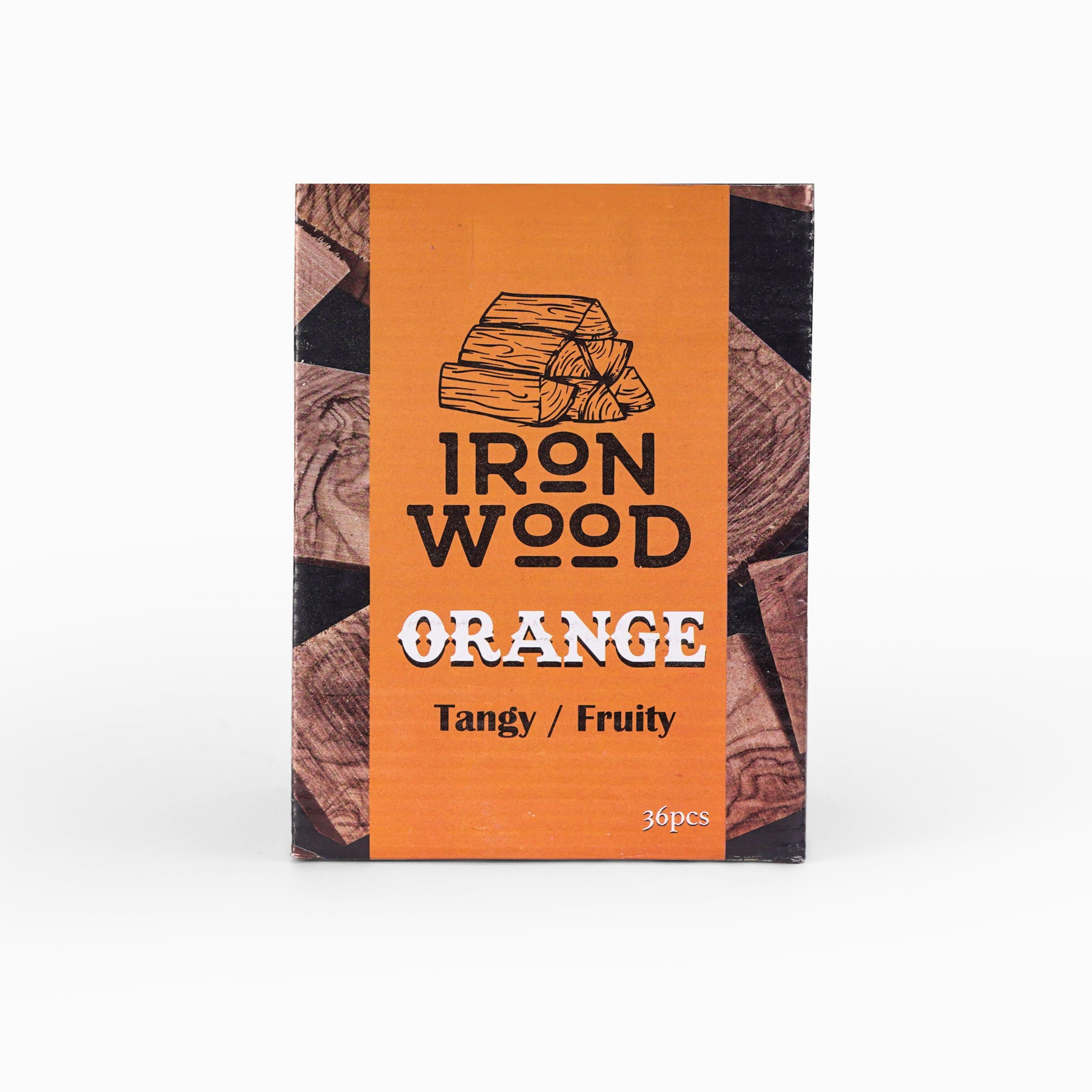 Orange Wood Chunks | 36 Pieces