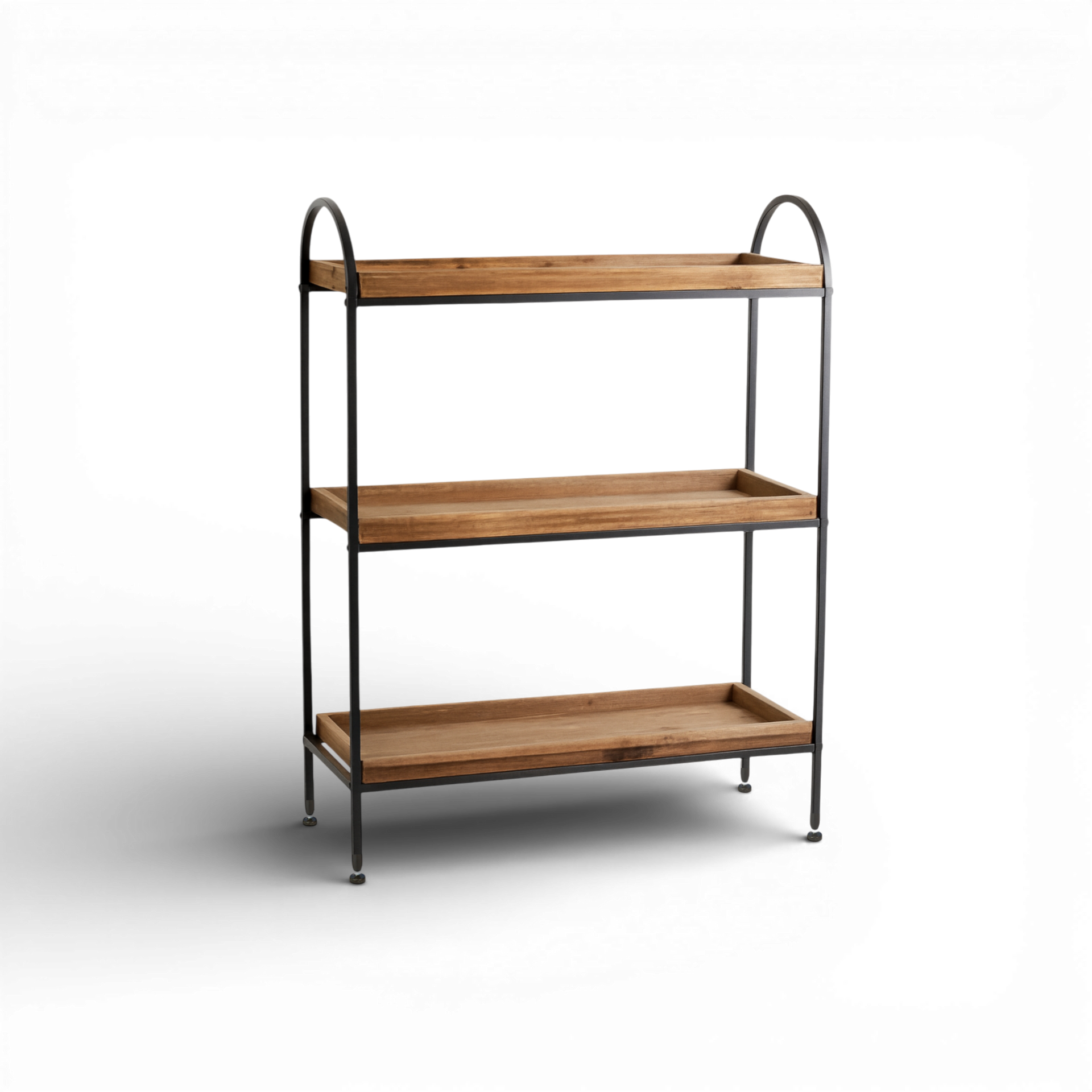 Arc | 3-Tier Wood & Iron Rack – Genco