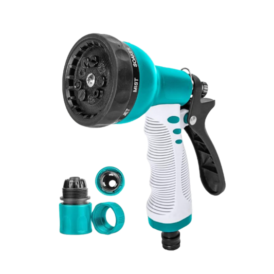 Bundle | 20m Heavy Duty PVC Hose + 9 Mode Sprayer + Connectors