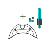 Bundle | Modern Garden Hose Wall Mount Holder + Sprayer