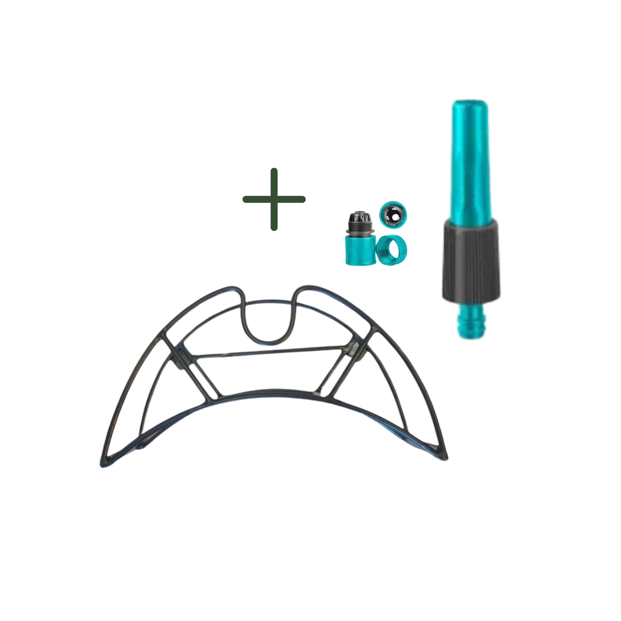 Bundle | Modern Garden Hose Wall Mount Holder + Sprayer