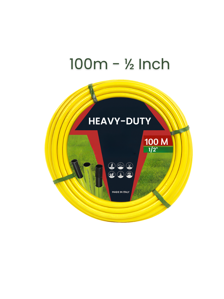 Bundle | 100m Heavy Duty PVC Hose + Sprayer + Connectors