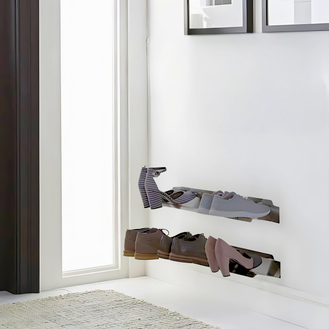 Floating Iron Shoe Rack