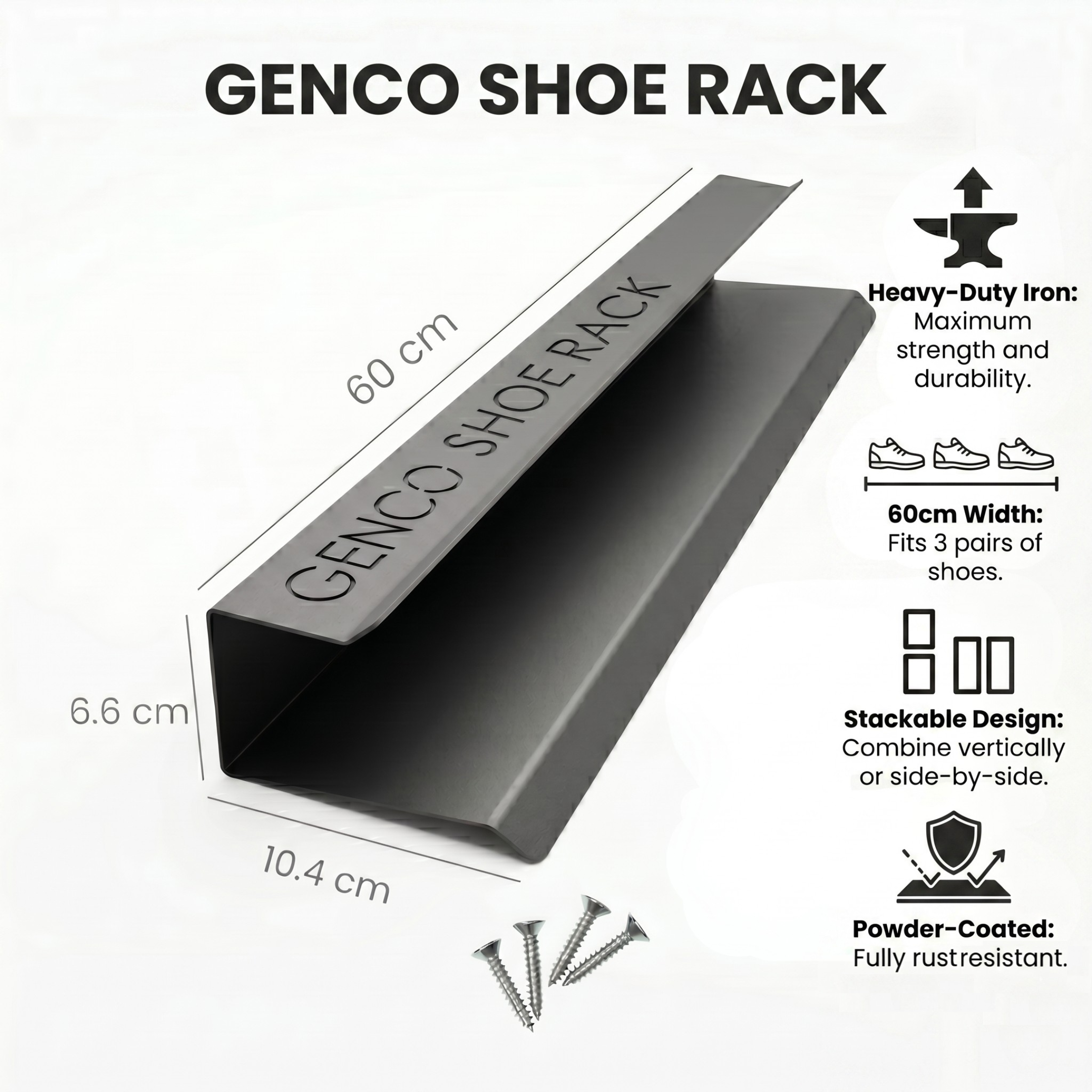 Floating Iron Shoe Rack
