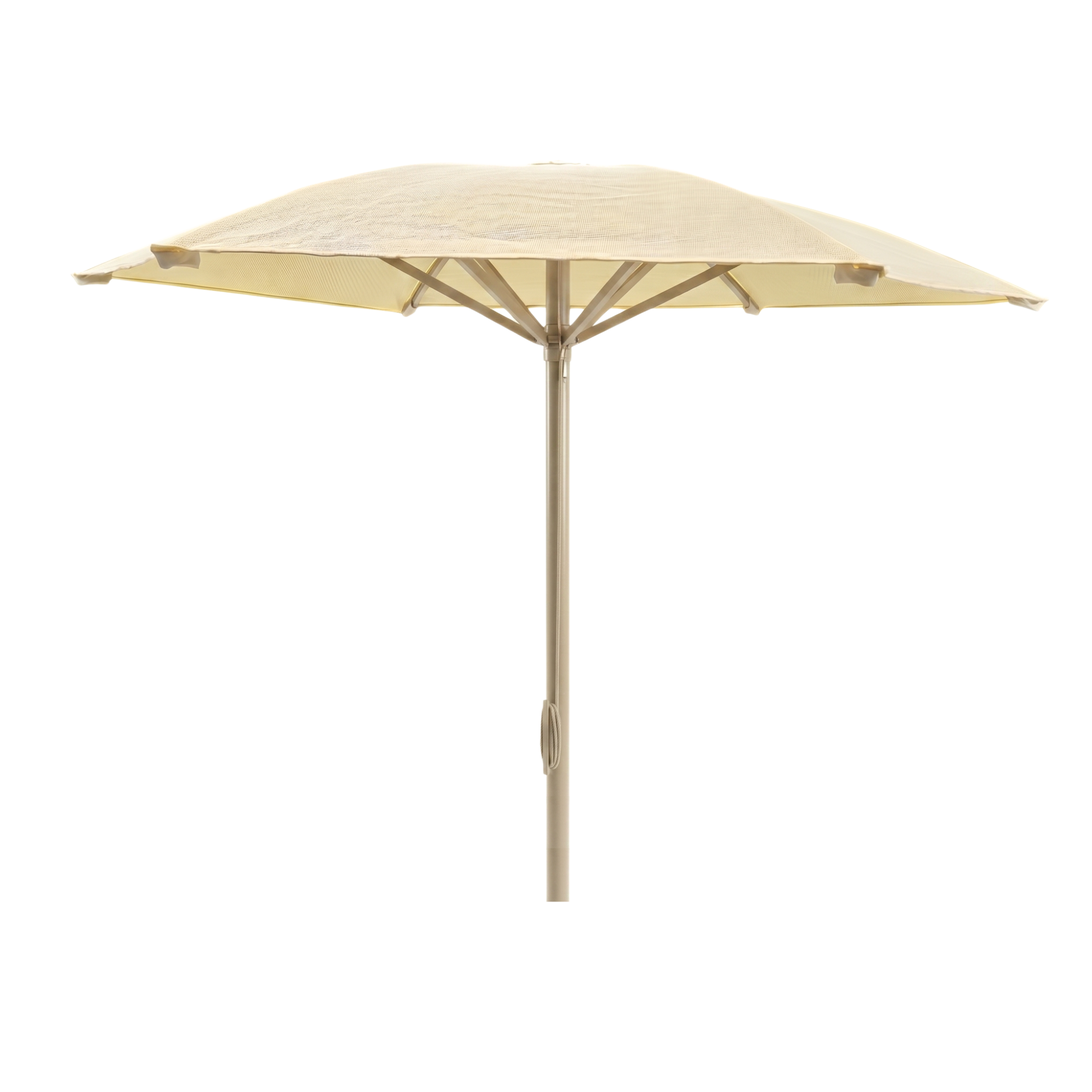 2.6m Aluminum Modern HDPE Mesh Umbrella – Easy-Pull Rope Mechanism | Without Base