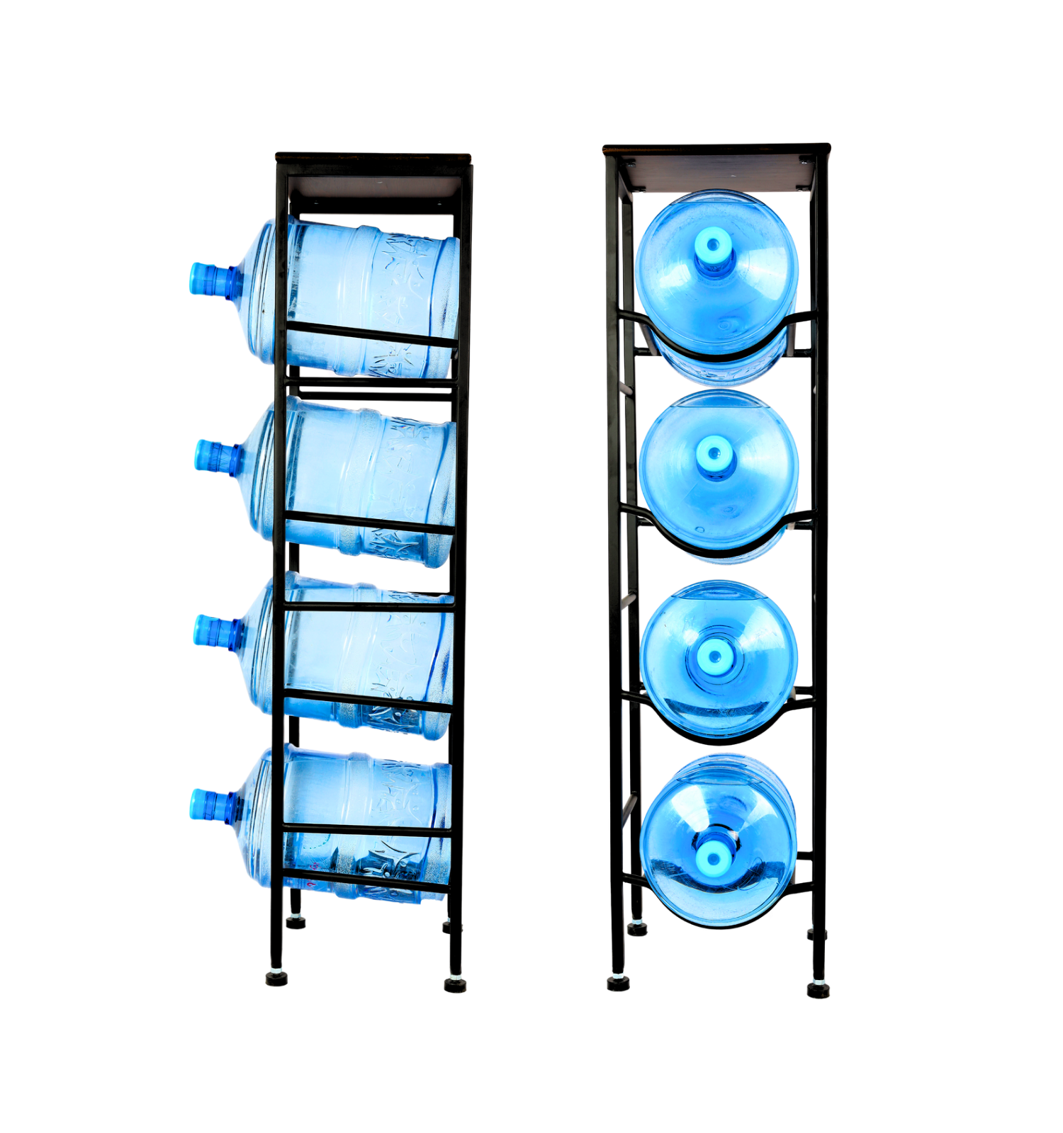 WaterRack Premium | 4-Tier with Natural Wood Shelf